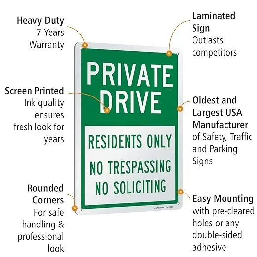 No Trespassing Metal Sign